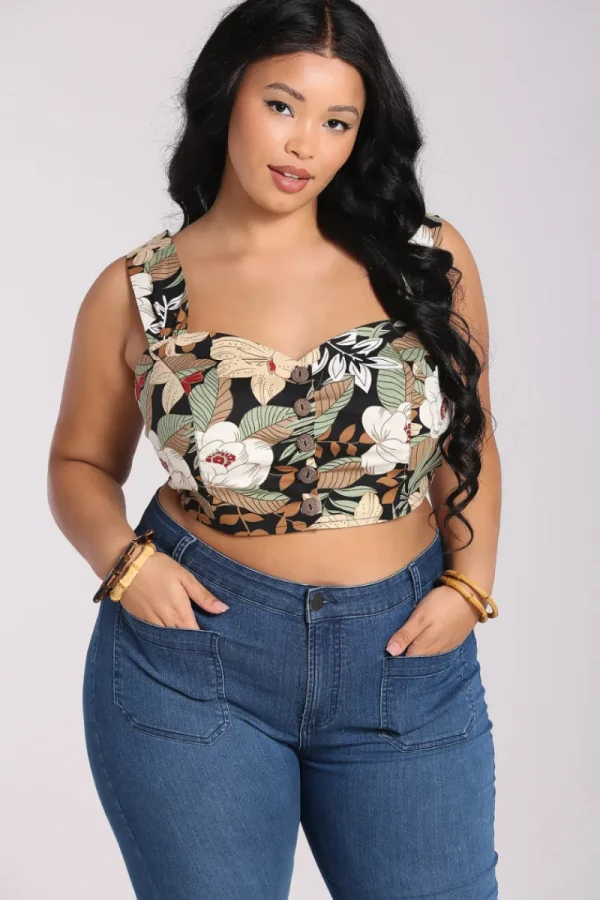 Hell Bunny Tops | Tops>Adelaida Crop Top Black