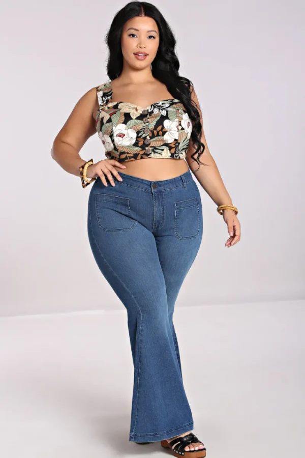 Hell Bunny Tops | Tops>Adelaida Crop Top Black