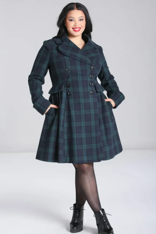 Hell Bunny Coats & Jackets | Coats & Jackets>Alessandra Coat Green