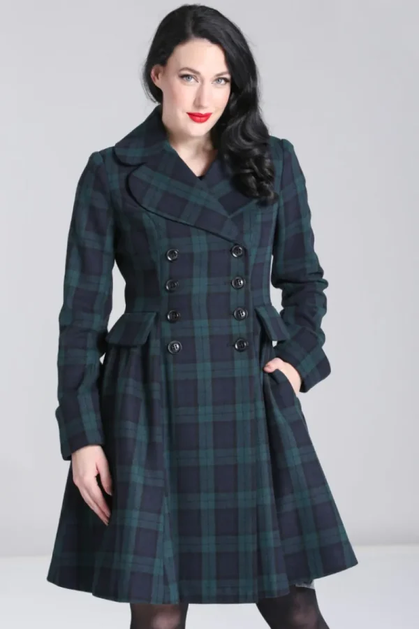 Hell Bunny Coats & Jackets | Coats & Jackets>Alessandra Coat Green