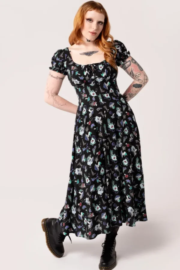 Hell Bunny Dresses | Midi Dresses>Amanita Midi Dress Black