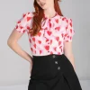 Hell Bunny Tops | Blouses>Aphrodite Blouse Pink