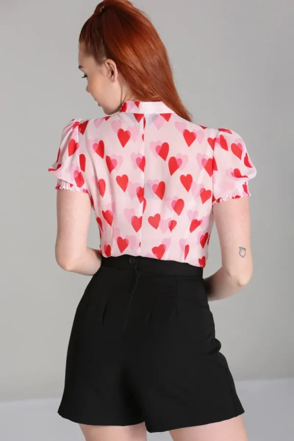 Hell Bunny Tops | Blouses>Aphrodite Blouse Pink