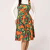 Hell Bunny Dresses | Vintage Dresses>Autumn Pinafore Dress Green