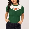 Hell Bunny Tops | Knitwear>Autumn Top Green