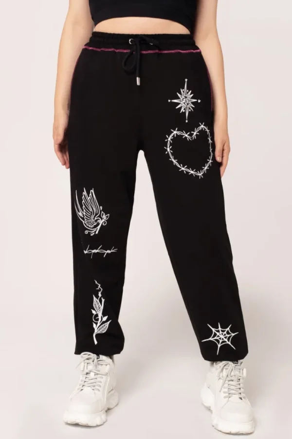 Hell Bunny Trousers & Shorts | Trousers & Shorts>Avery Joggers Black