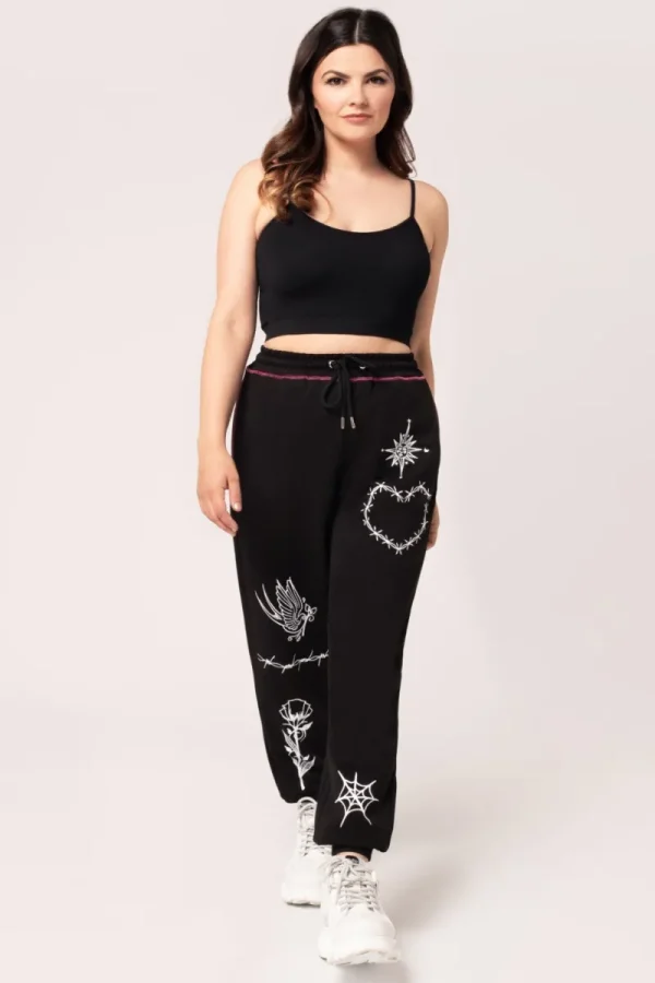 Hell Bunny Trousers & Shorts | Trousers & Shorts>Avery Joggers Black