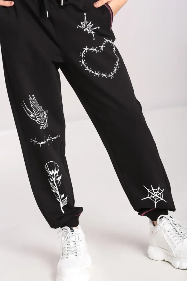 Hell Bunny Trousers & Shorts | Trousers & Shorts>Avery Joggers Black