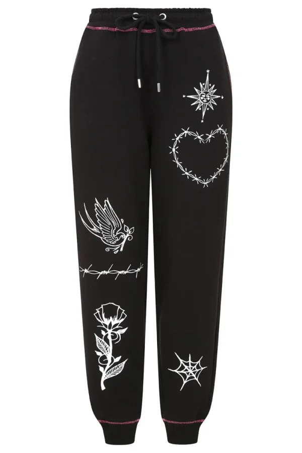 Hell Bunny Trousers & Shorts | Trousers & Shorts>Avery Joggers Black