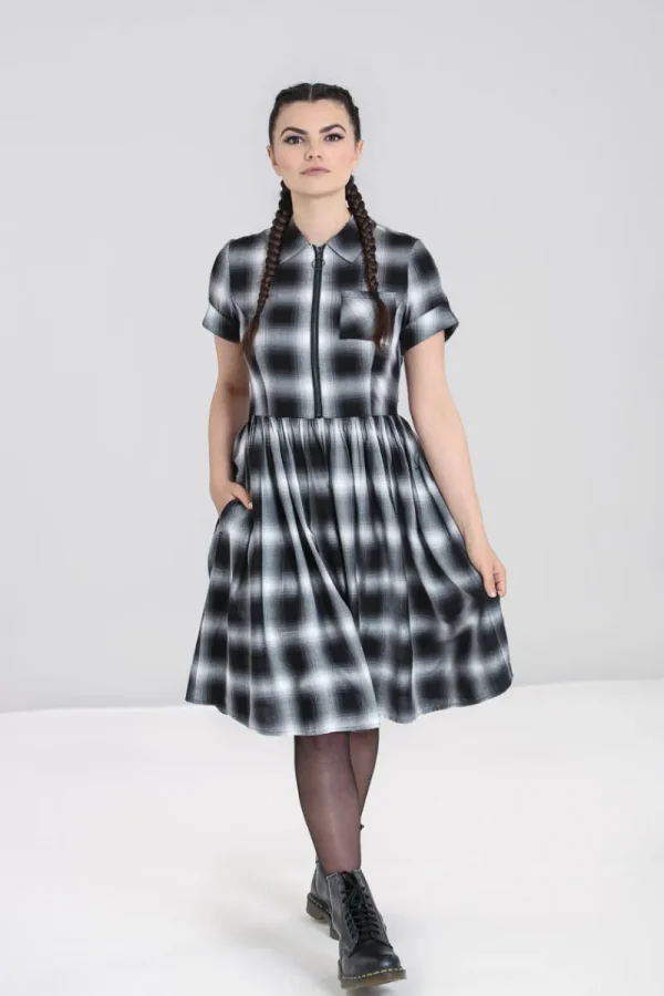 Hell Bunny Dresses | Dresses>Avril Mid Dress Grey