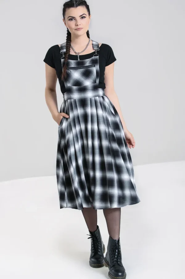 Hell Bunny Dresses | Dresses>Avril Pinafore Dress Grey