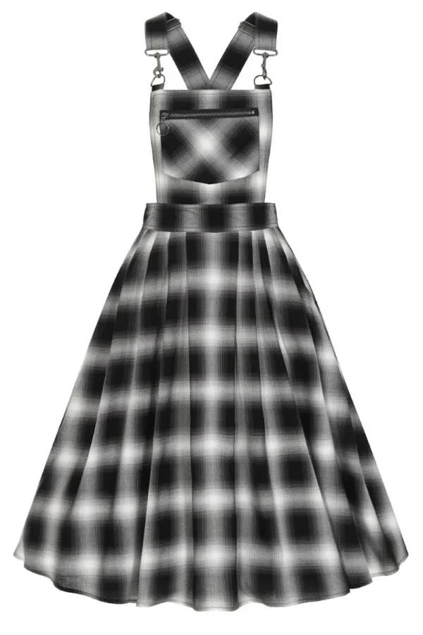 Hell Bunny Dresses | Dresses>Avril Pinafore Dress Grey