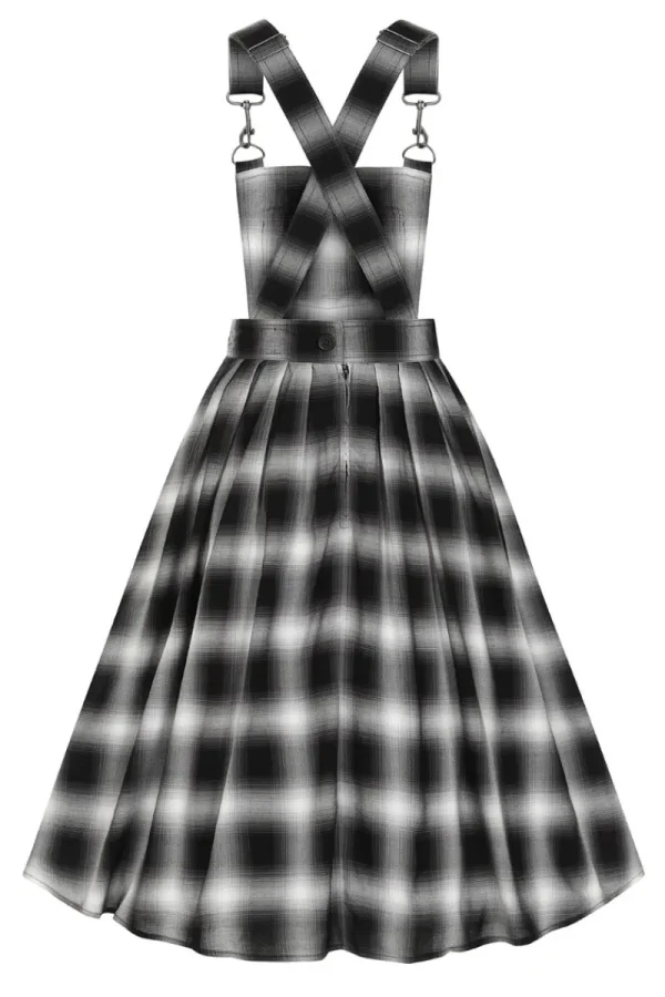 Hell Bunny Dresses | Dresses>Avril Pinafore Dress Grey