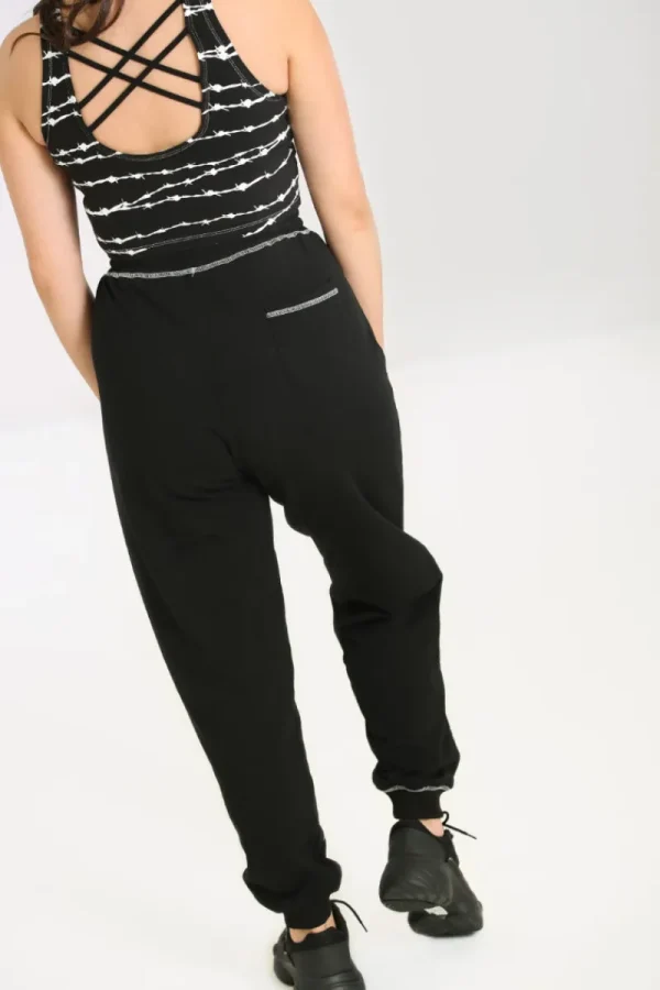 Hell Bunny Trousers & Shorts | Trousers & Shorts>Barbed Wire Joggers Black