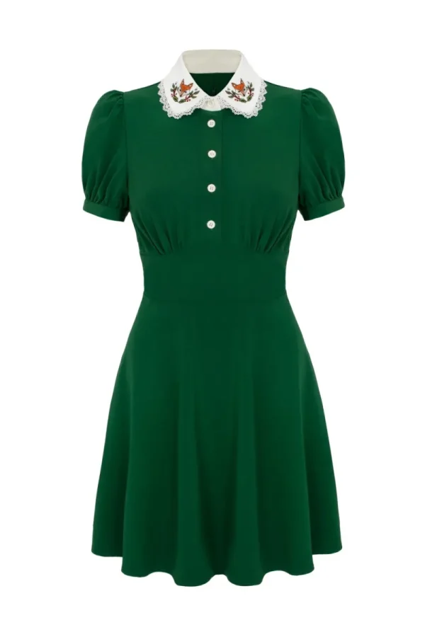 Hell Bunny Dresses | Vintage Dresses>Basil Mini Dress Green