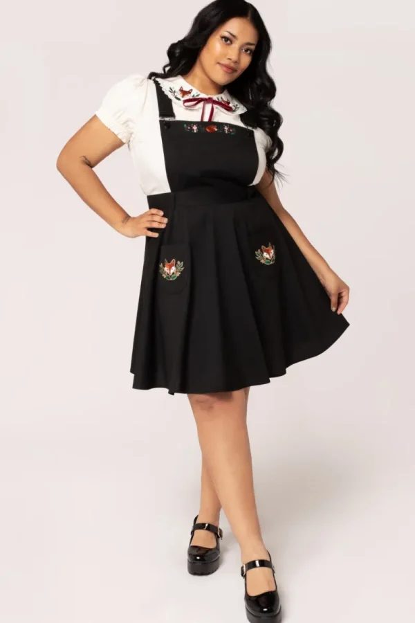 Hell Bunny Vintage Dresses | Dresses>Basil Pinafore Dress Black