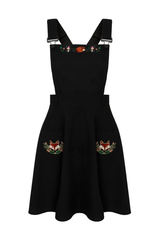 Hell Bunny Vintage Dresses | Dresses>Basil Pinafore Dress Black