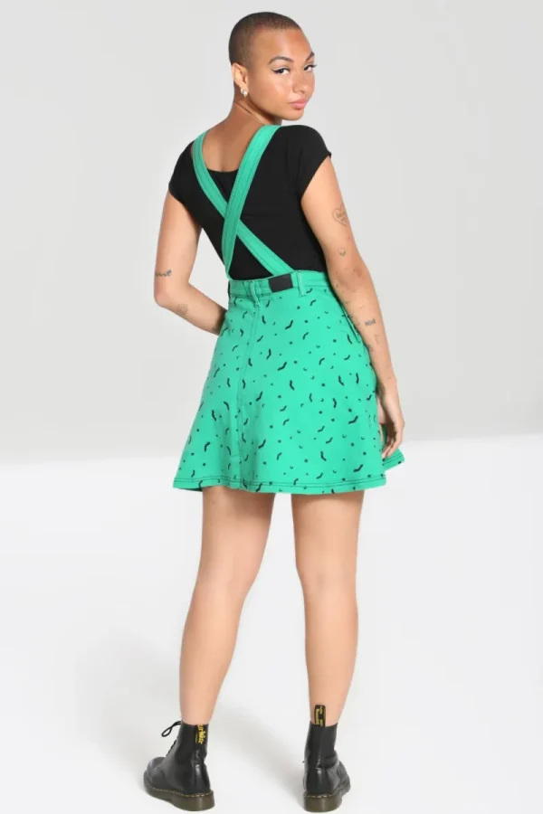 Hell Bunny Dresses | Dresses>Bat Pinafore Dress Green