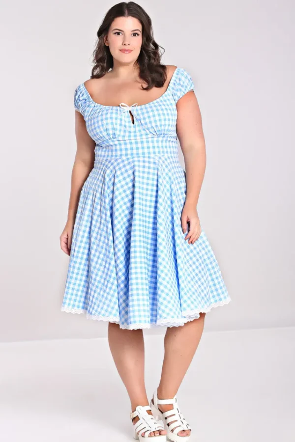 Hell Bunny Dresses>BB 50's Dress Blue