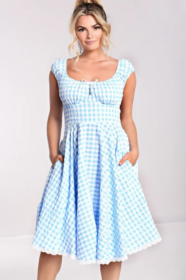 Hell Bunny Dresses>BB 50's Dress Blue