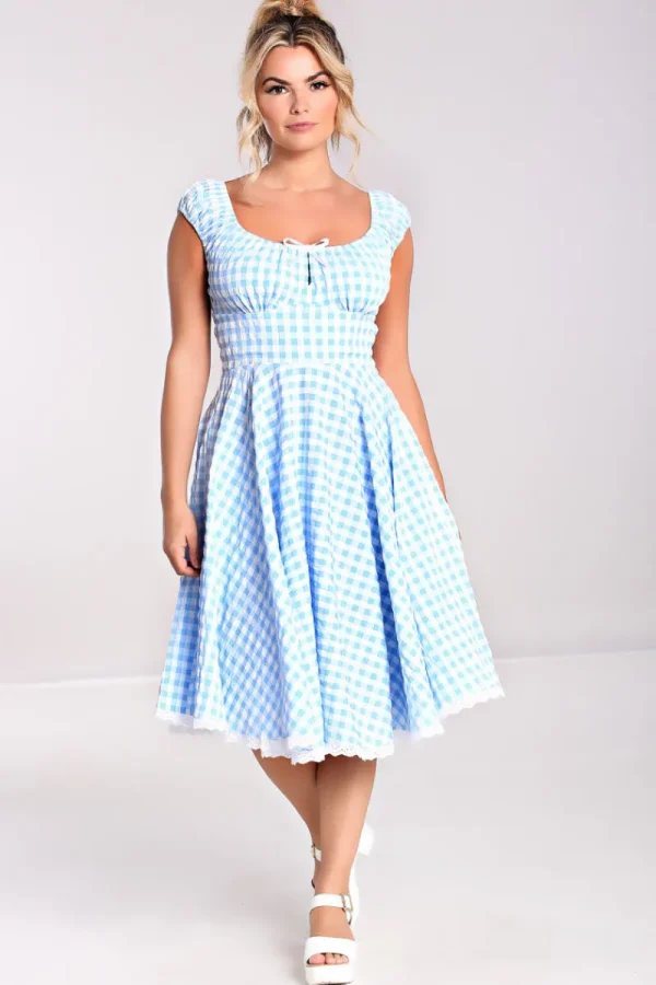 Hell Bunny Dresses>BB 50's Dress Blue