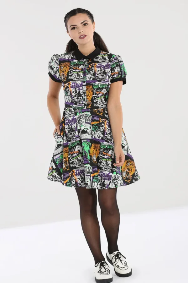 Hell Bunny Dresses | Dresses>Be Afraid Mini Dress Black