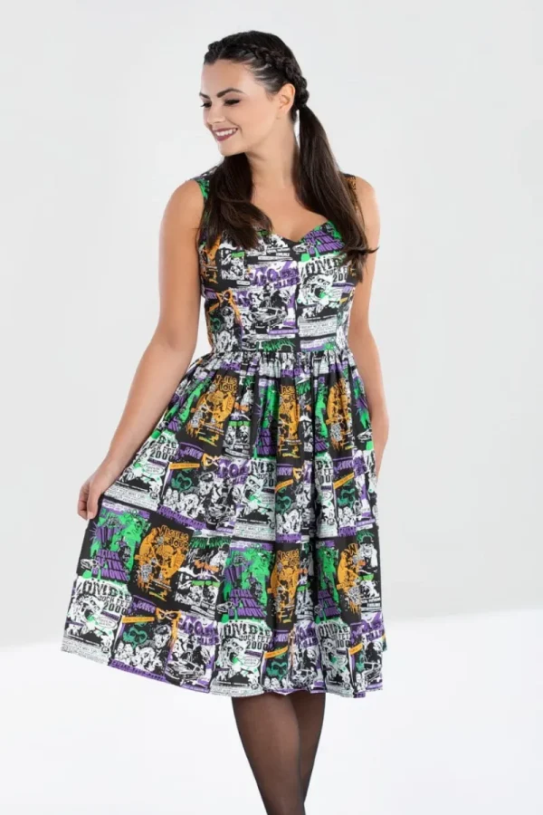 Hell Bunny Dresses | Dresses>Be Afraid 50's Dress Black