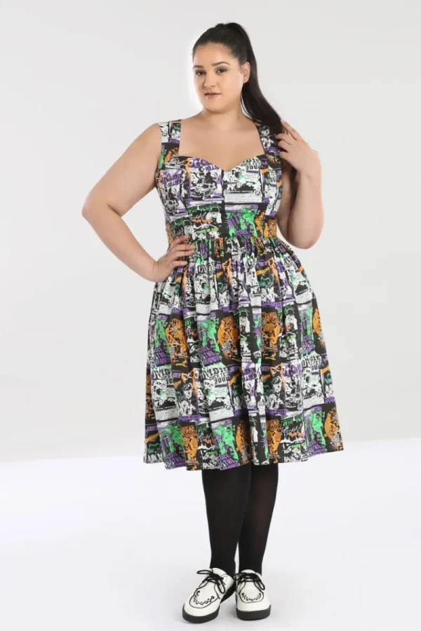 Hell Bunny Dresses | Dresses>Be Afraid 50's Dress Black