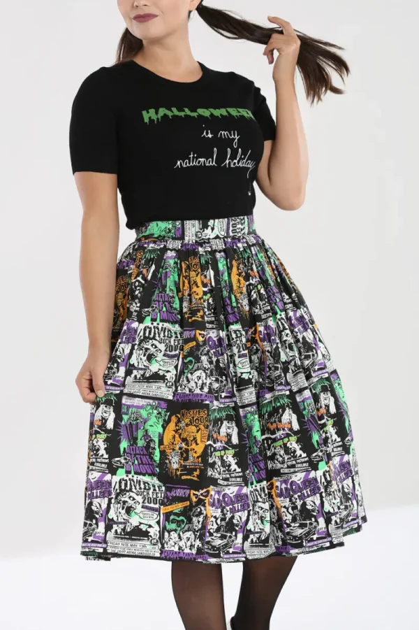 Hell Bunny Skirts | Skirts>Be Afraid 50's Skirt Black