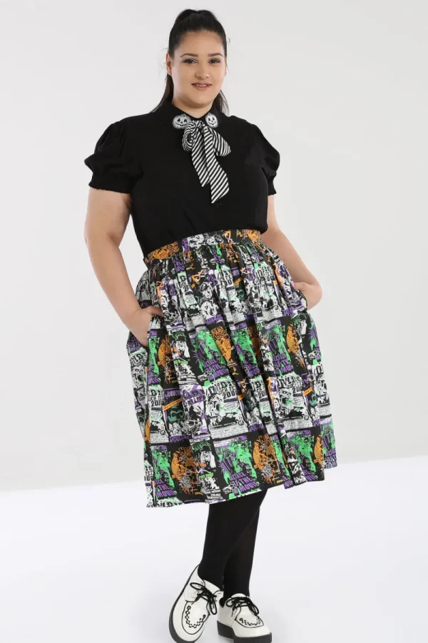 Hell Bunny Skirts | Skirts>Be Afraid 50's Skirt Black