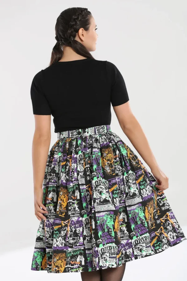 Hell Bunny Skirts | Skirts>Be Afraid 50's Skirt Black