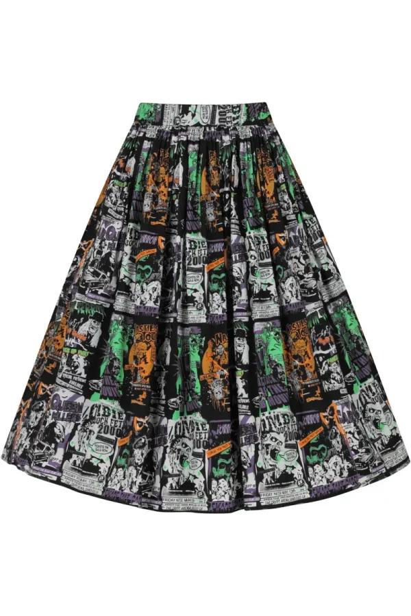 Hell Bunny Skirts | Skirts>Be Afraid 50's Skirt Black