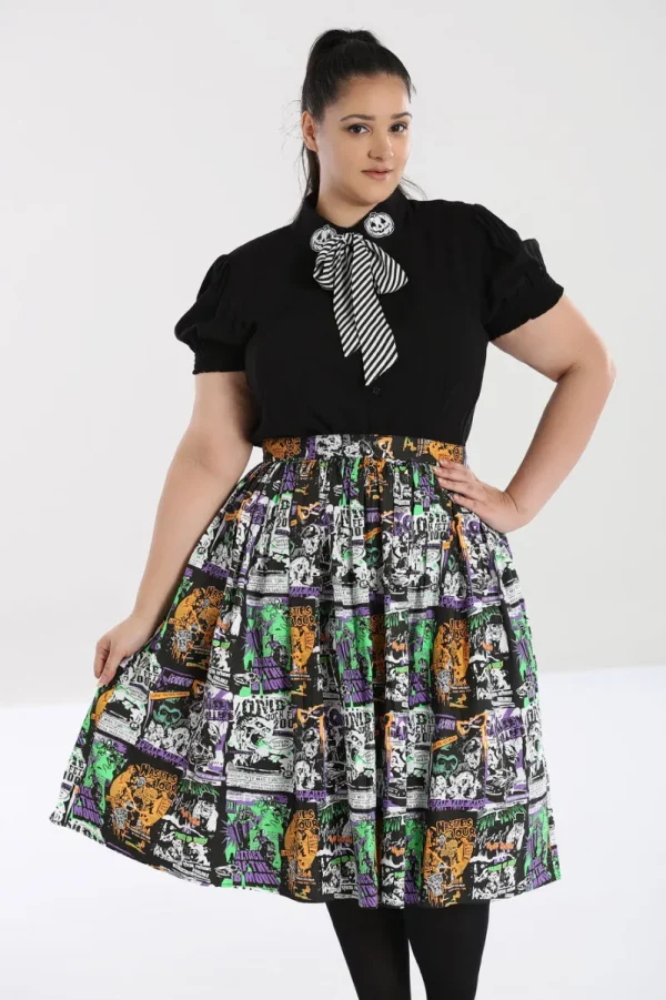 Hell Bunny Skirts | Skirts>Be Afraid 50's Skirt Black