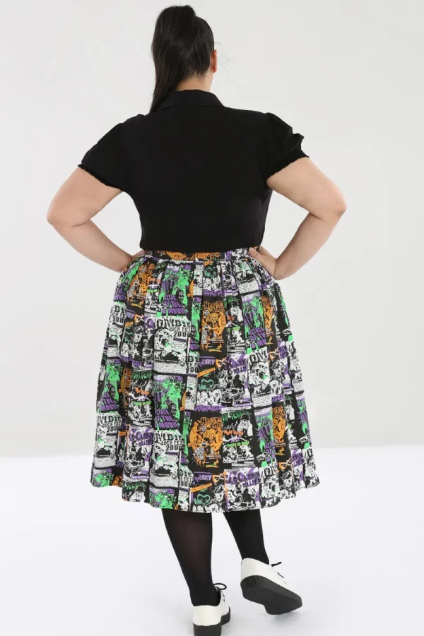 Hell Bunny Skirts | Skirts>Be Afraid 50's Skirt Black