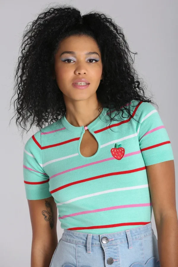 Hell Bunny Tops | Tops>Berry Cute Top Mint