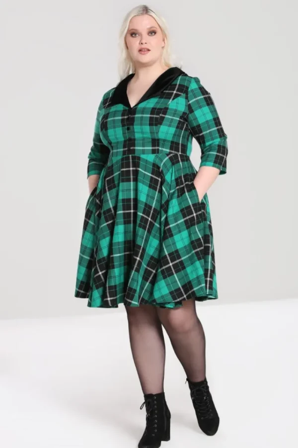 Hell Bunny Dresses | Dresses>Beryl Mid Dress Green