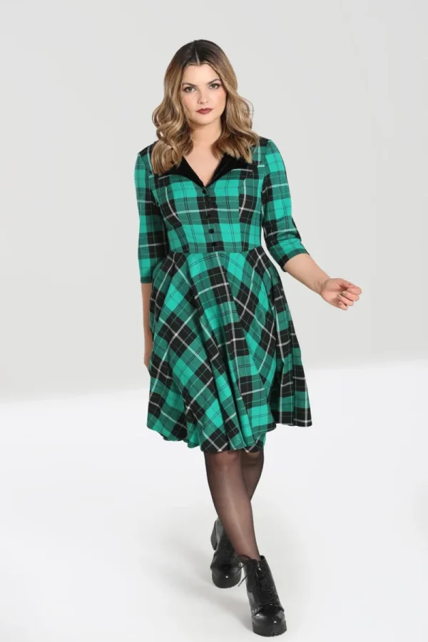 Hell Bunny Dresses | Dresses>Beryl Mid Dress Green