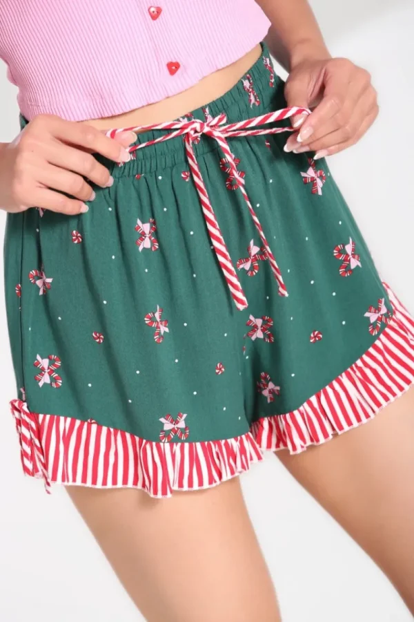 Hell Bunny Trousers & Shorts | Trousers & Shorts>Beth Shorts Green