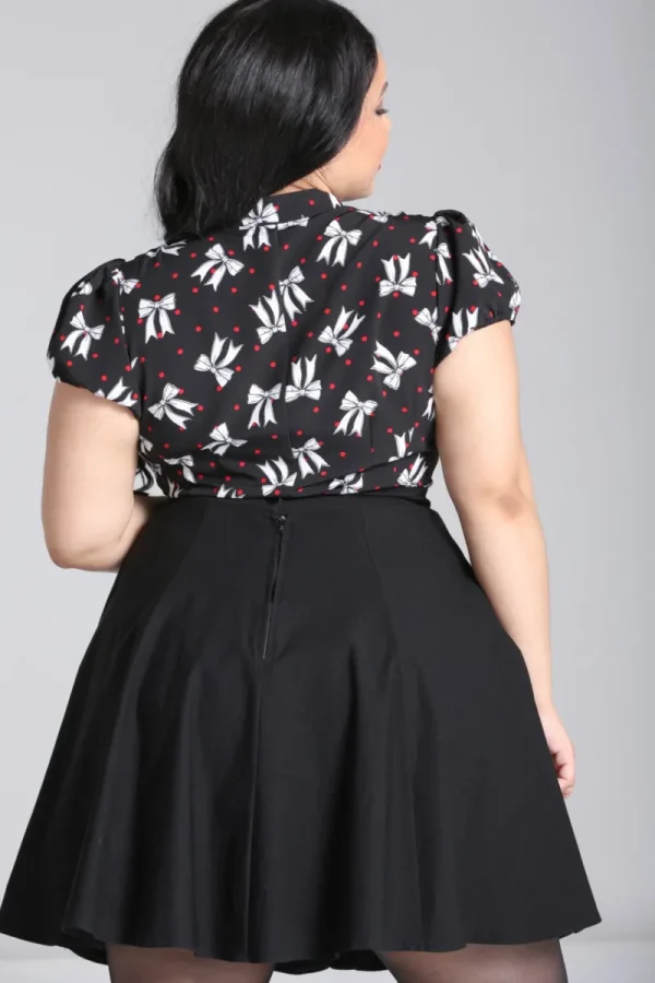 Hell Bunny Tops | Blouses>Bobbie Blouse Black