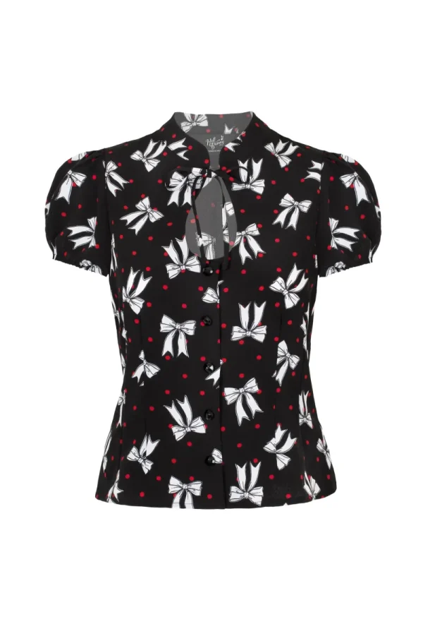 Hell Bunny Tops | Blouses>Bobbie Blouse Black