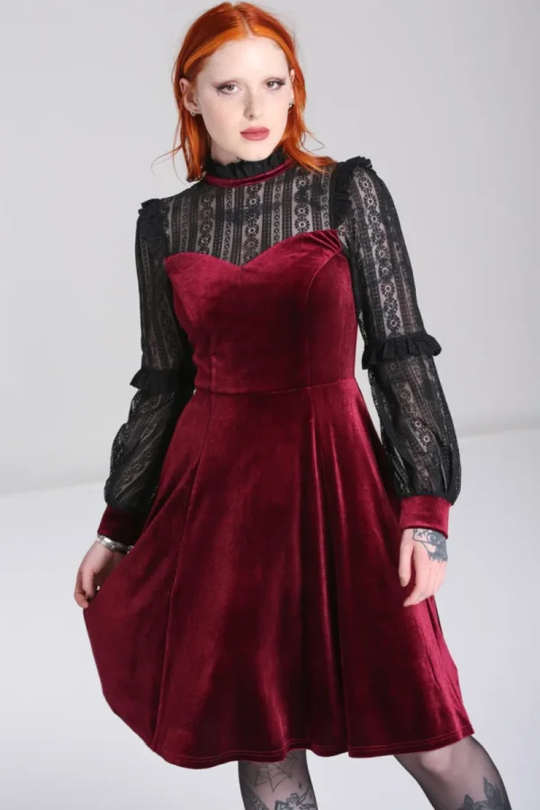 Hell Bunny Dresses | Dresses>Bonnie Dress Burgundy