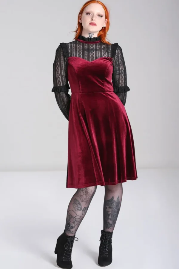 Hell Bunny Dresses | Dresses>Bonnie Dress Burgundy