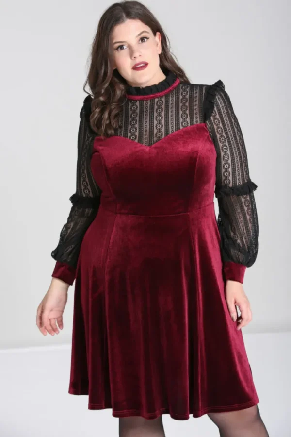 Hell Bunny Dresses | Dresses>Bonnie Dress Burgundy