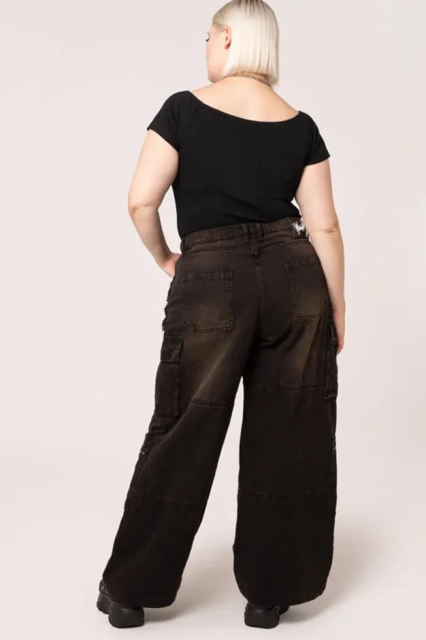 Hell Bunny Trousers & Shorts | Trousers & Shorts>Cameron Jeans - Short Length Brown