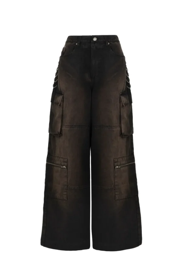 Hell Bunny Trousers & Shorts | Trousers & Shorts>Cameron Jeans - Short Length Brown