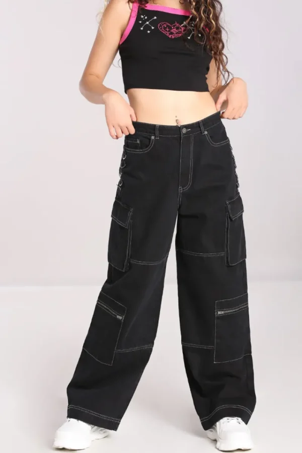 Hell Bunny Trousers & Shorts | Trousers & Shorts>Cameron Jeans Black