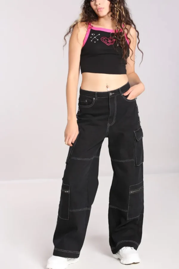 Hell Bunny Trousers & Shorts | Trousers & Shorts>Cameron Jeans Black