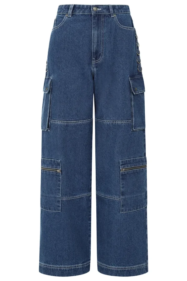 Hell Bunny Trousers & Shorts | Trousers & Shorts>Cameron Jeans Blue