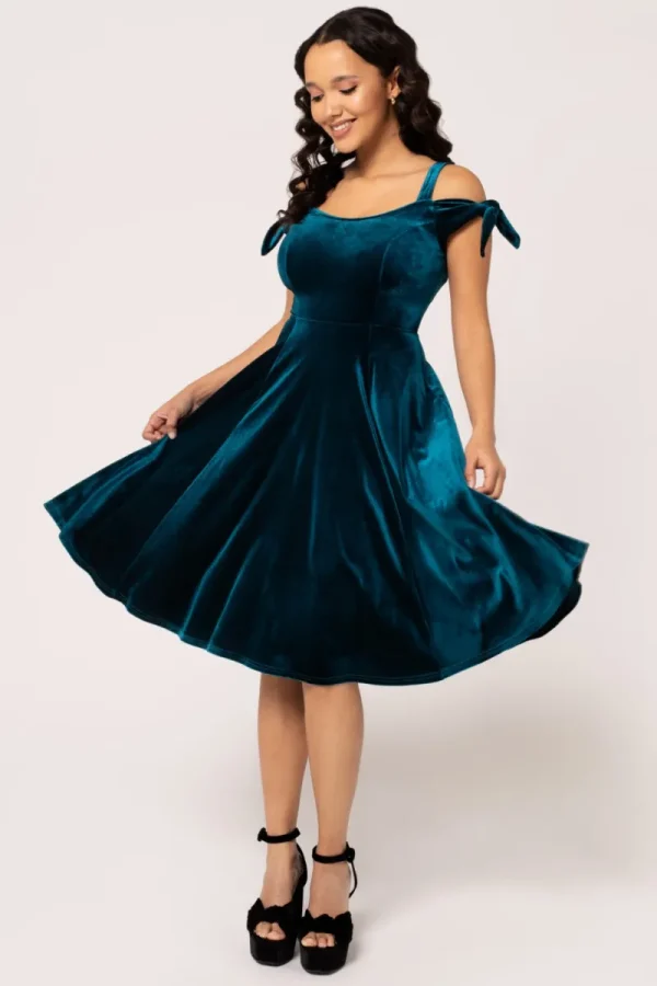 Hell Bunny Dresses | Vintage Dresses>Carrie Dress Teal