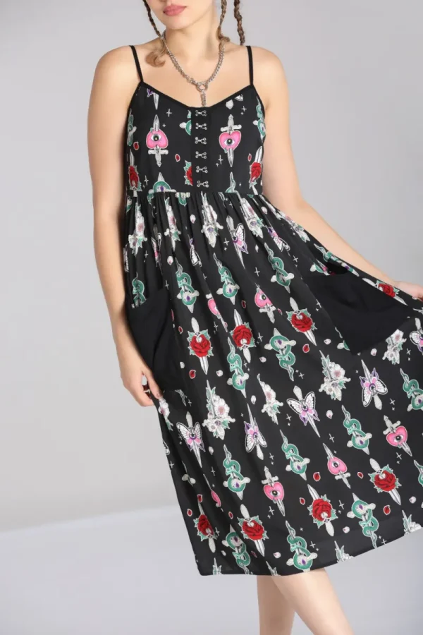 Hell Bunny Dresses>Cersei Maxi Dress Black